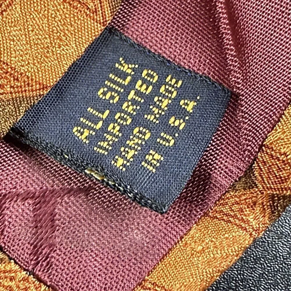 XMI for Nordstrom Tie Mens 56 in Diamond Geometric All Silk Hand Made in USA